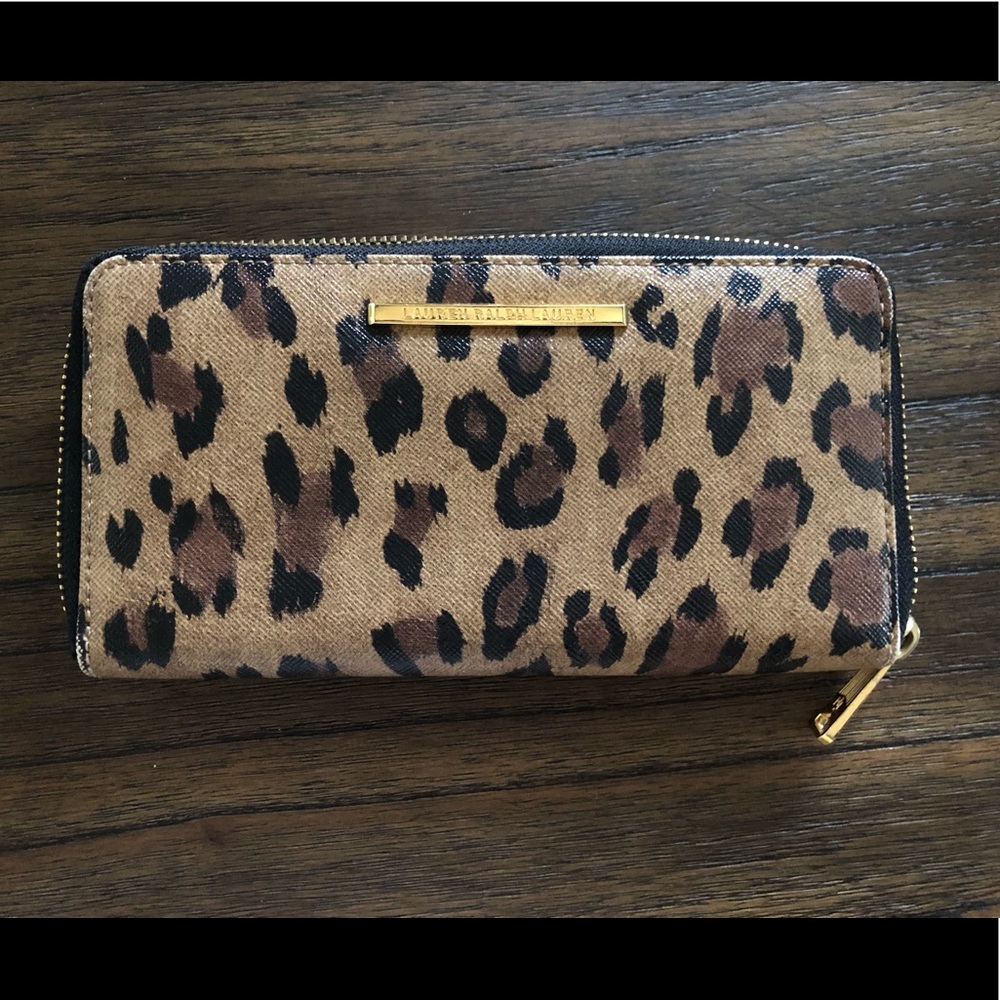 Ralph Lauren Leopard Zip Wallet